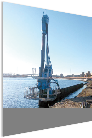 硬質地盤クリア工法（ハット形鋼矢板）