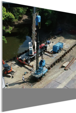 硬質地盤クリア工法（広幅鋼矢板）