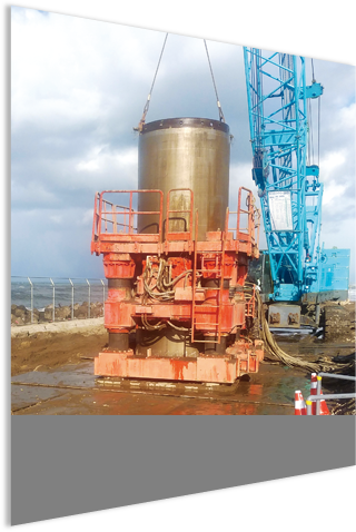 地中障害撤去・全周回転（置換工）